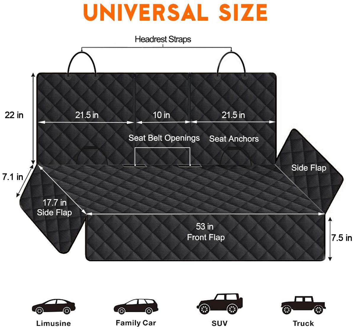 Dog Car Seat Cover, Back Seat Cover for Dogs Pet Car Seat Protector Make title more professional and balanced
