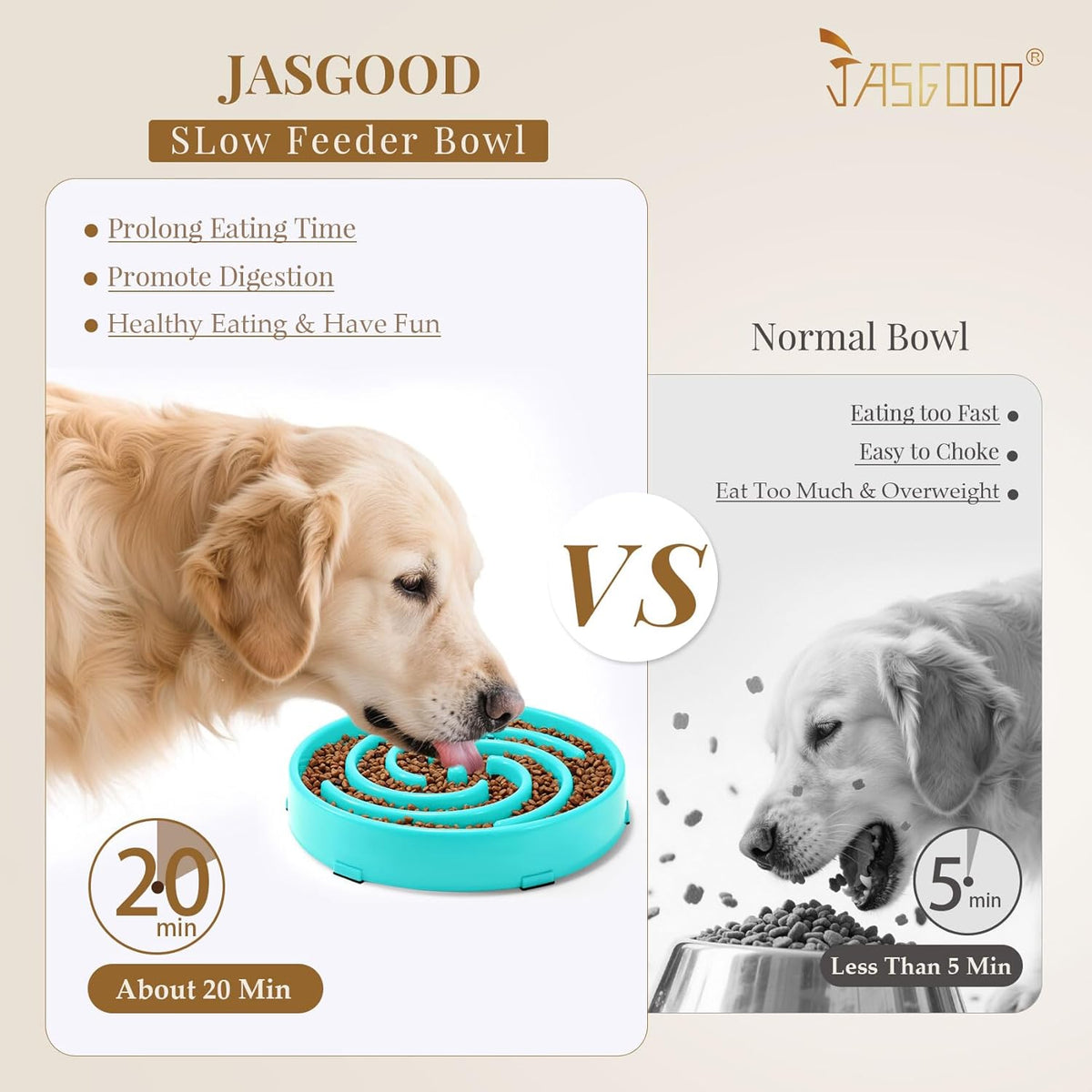 Slow Feeder Dogs Bowl for Large Medium Dogs,Anti-Gulping Pet Slower Food Feeding Bowls Stop Bloat,Preventing Choking Make title more professional and balanced