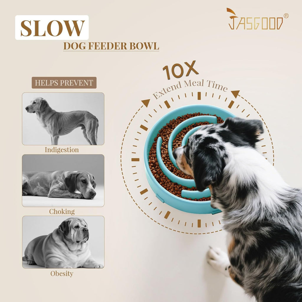 Slow Feeder Dogs Bowl for Large Medium Dogs,Anti-Gulping Pet Slower Food Feeding Bowls Stop Bloat,Preventing Choking Make title more professional and balanced