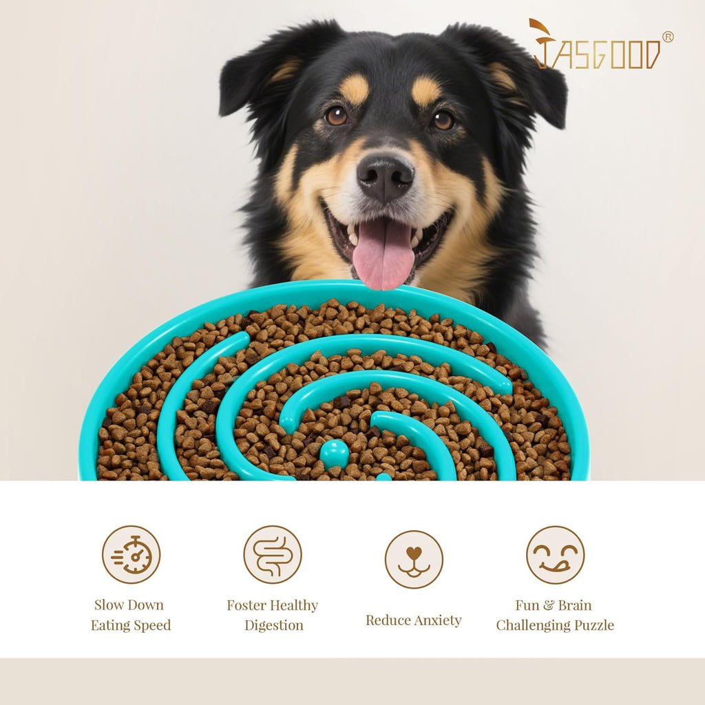 Slow Feeder Dogs Bowl for Large Medium Dogs,Anti-Gulping Pet Slower Food Feeding Bowls Stop Bloat,Preventing Choking Make title more professional and balanced