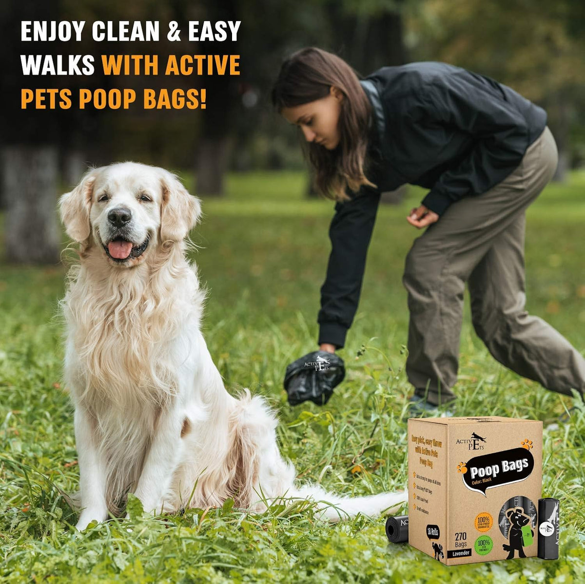 Extra Thick Lavender-Scented Dog Waste Bags - Leak-Proof & Easy-Tear for Eco-Friendly Poop Disposal Make title more professional and balanced