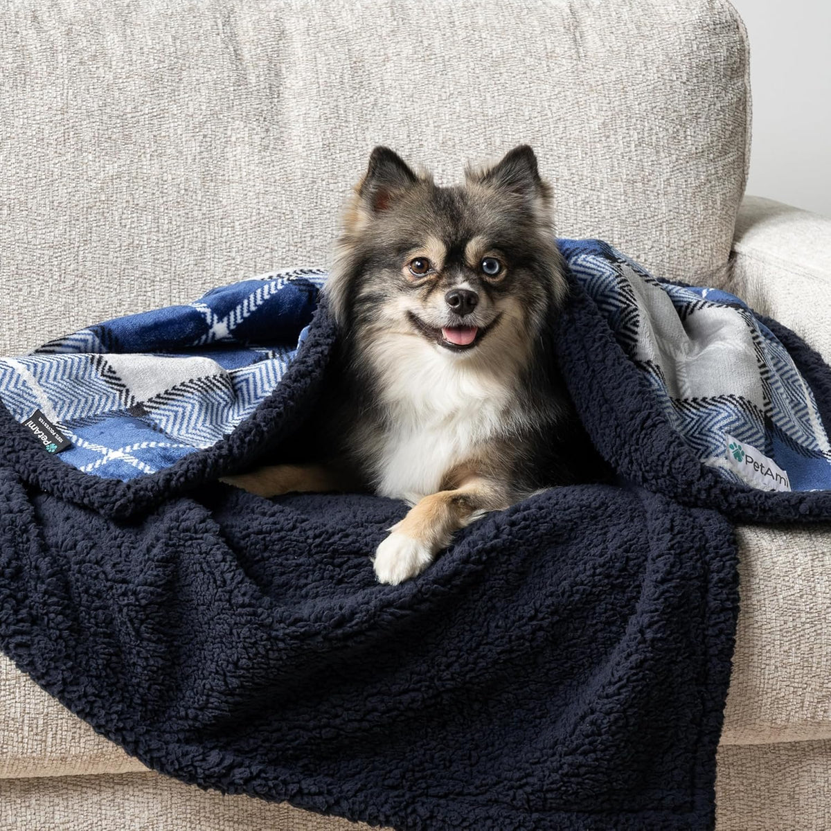 Waterproof Dog Blanket for Small Puppy Cat, 29X40, Plaid Light Grey Make title more professional and balanced